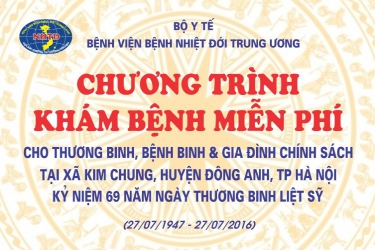Bệnh viện Bệnh Nhiệt đới TW tổ chức khám bệnh thiện nguyện nhân Kỷ niệm 69 năm Ngày Thương binh, Liệt sĩ tại xã Kim Chung, Đông Anh, Hà Nội