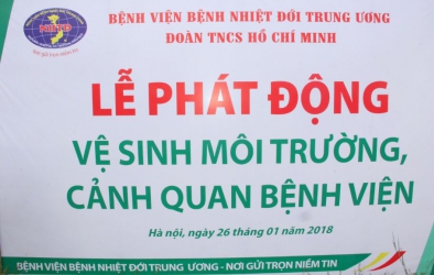 Lễ phát động vệ sinh môi trường, cảnh quan tại Bệnh viện Bệnh Nhiệt đới Trung ương